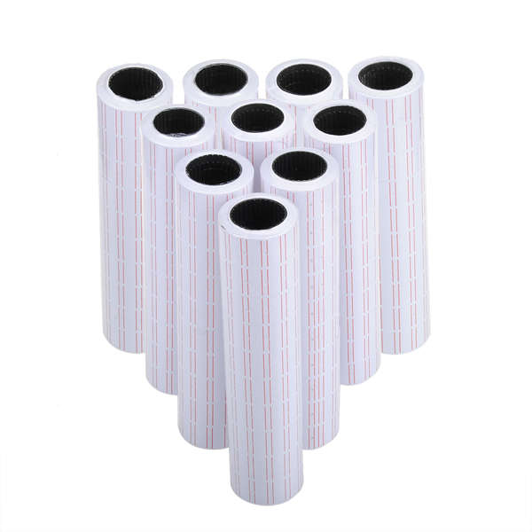 10 Rolls White Price Labels Tag Mark Sticker For Gun Labeller