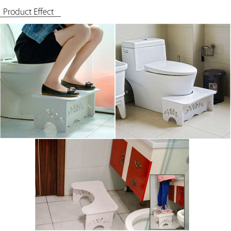 Nonslip Bathroom Squatty Toilet Stool Footstep Bathroom Potty Squat Aid Constipation Piles Relief