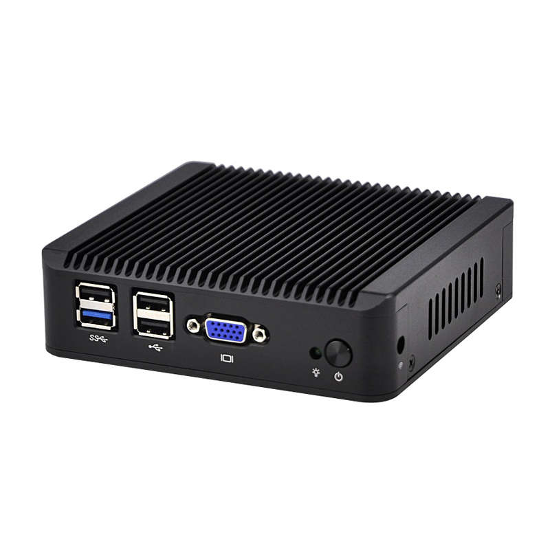 QOTOM Mini PC Q190G4 With 4 LAN Port Pfsense as Router Firewall Quad Core 2 GHz 4G RAM 32G SSD