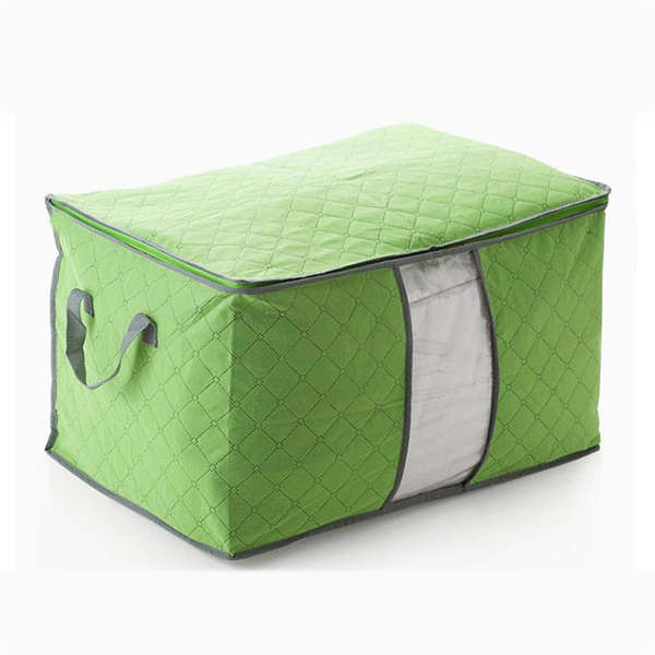 Non Woven Storage Bag Box Clothing Garment Organizer Underwear Quilt Bamboo Charcoal