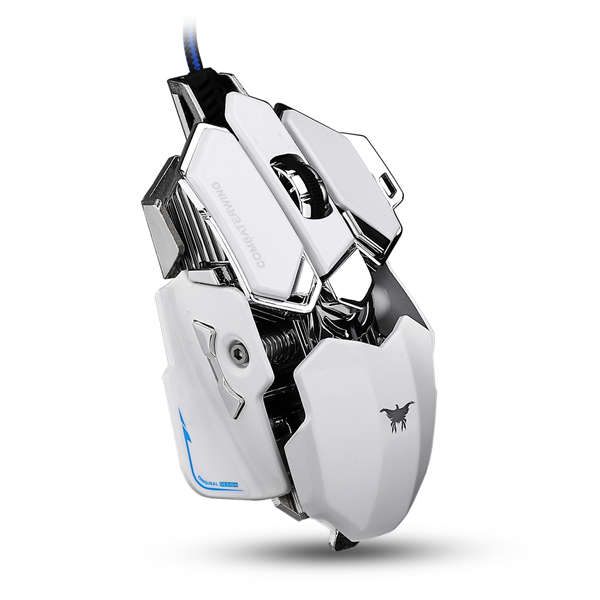 Combaterwing 4800DPI USB Wired Professional Gaming Mouse Programmable 10 Buttons RGB Breathing LED