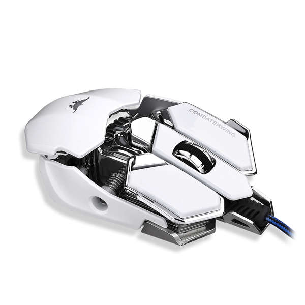 Combaterwing 4800DPI USB Wired Professional Gaming Mouse Programmable 10 Buttons RGB Breathing LED