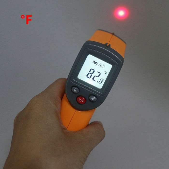 GS320 Laser Digital LCD IR Infrared Thermometer Auto Temperature Meter Gun Non Contact Sensor -50C