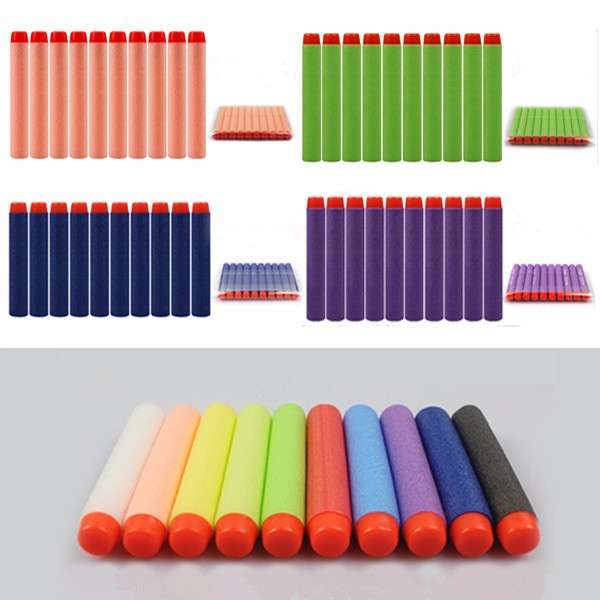 100PCS White Refill Bullets Dart For Nerf N-strike Elite Rampage Retaliator Series Blasters