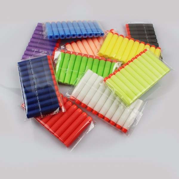 100PCS White Refill Bullets Dart For Nerf N-strike Elite Rampage Retaliator Series Blasters