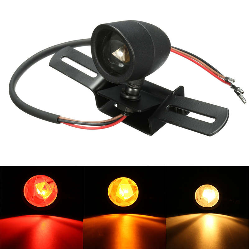 Tail Rear Brake Light Motorcycle Bullet Stop Running Lamp With Bracket For Harley
