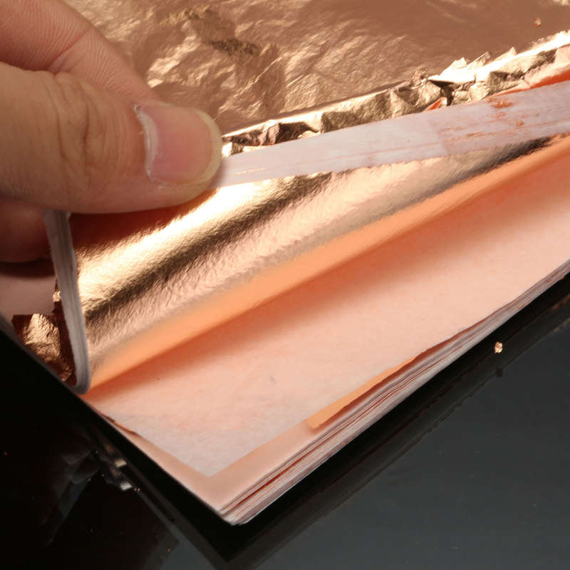 100 pcs sheets Imitation Copper Leaf Foil Paper Gilding Art Craft 14x14cm