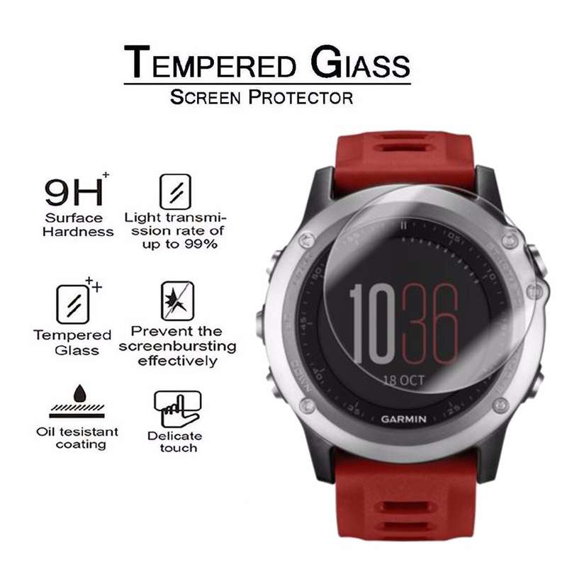 9H 2.5D Tempered Glass Screen Protector Film Cover For Garmin Fenix 3