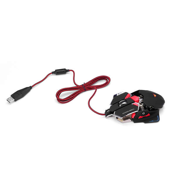 Combaterwing 4800DPI USB Wired Professional Gaming Mouse Programmable 10 Buttons RGB Breathing LED