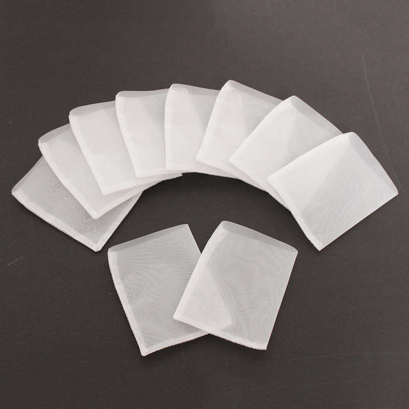 10pcs 90u Rosin Extraction Press Heat Filter Bags Nylon White 63.5 x 76mm