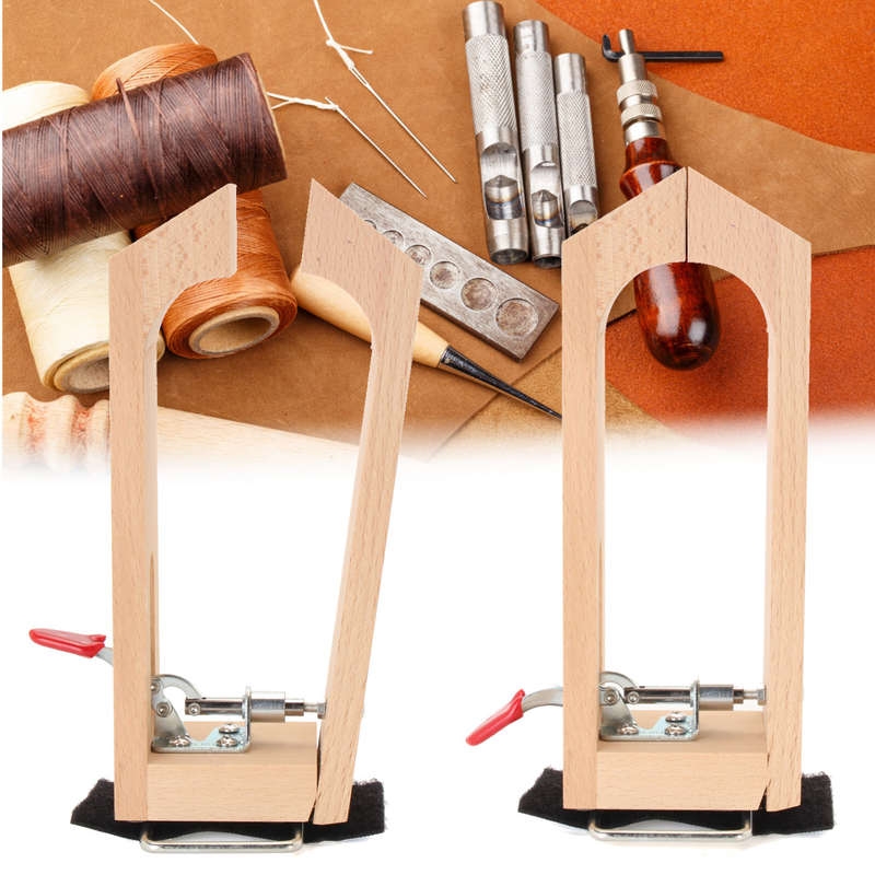 Desktop Lacing Leather Craft Hand Table Stitching Sewing Clamp Wood Hand Tools