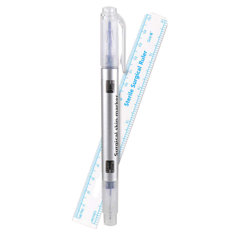 Non Toxic Tattoo Marking Eyebrow Pen Measuring Ruler Sets For Locating On The Skin Marked