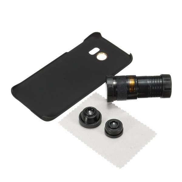 4 in 1 Phone Lens 9X Zoom Telephoto Marco Camera Lens Kit with Case for Samsung Galaxy S7 Edge