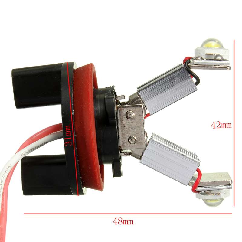 LED Angel Eyes Halo RING Light H8 Bulb Error Free For BMW EE90 E91 E92 E93
