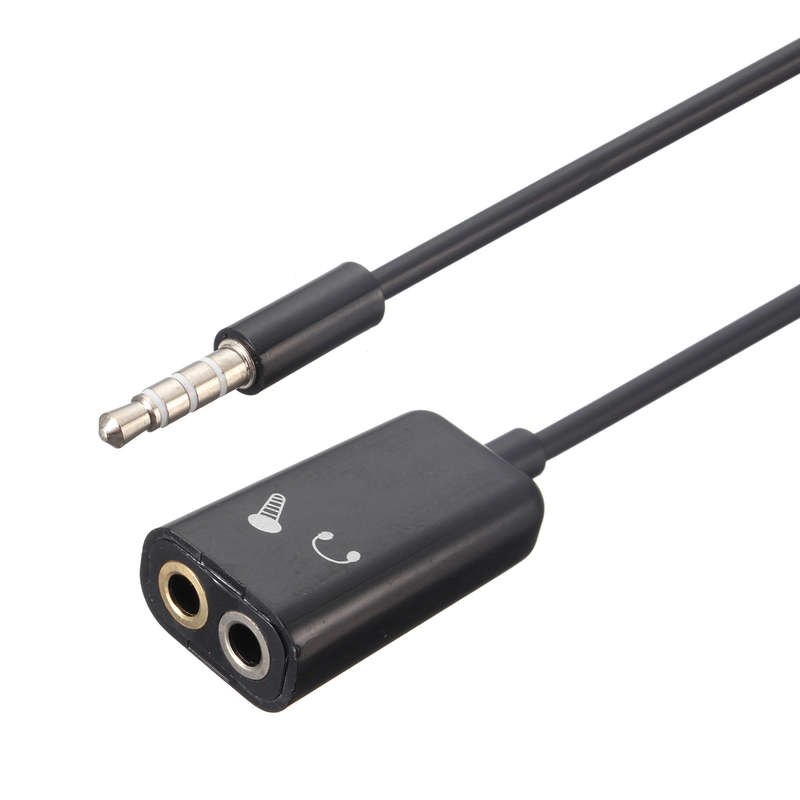3.5mm Splitter Male to 2 Female Headphone Audio Extension Cable For iPhone Samsung Xiaomi
