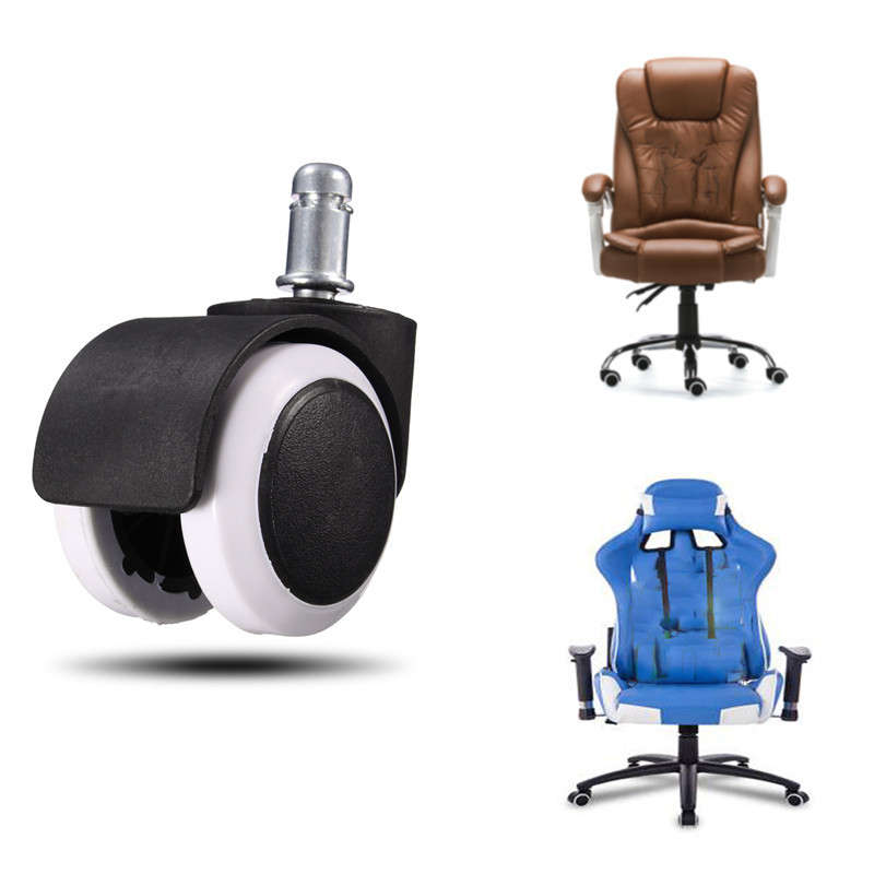 5Pcs Universal Mute Wheel Rubber Rollers for Office Chair Furniture