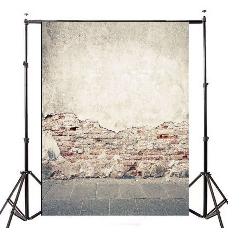 7x5ft Broken Brick Wall Ruins Theme Vinyl Photography Background Backdrop Prop for Studio Photo