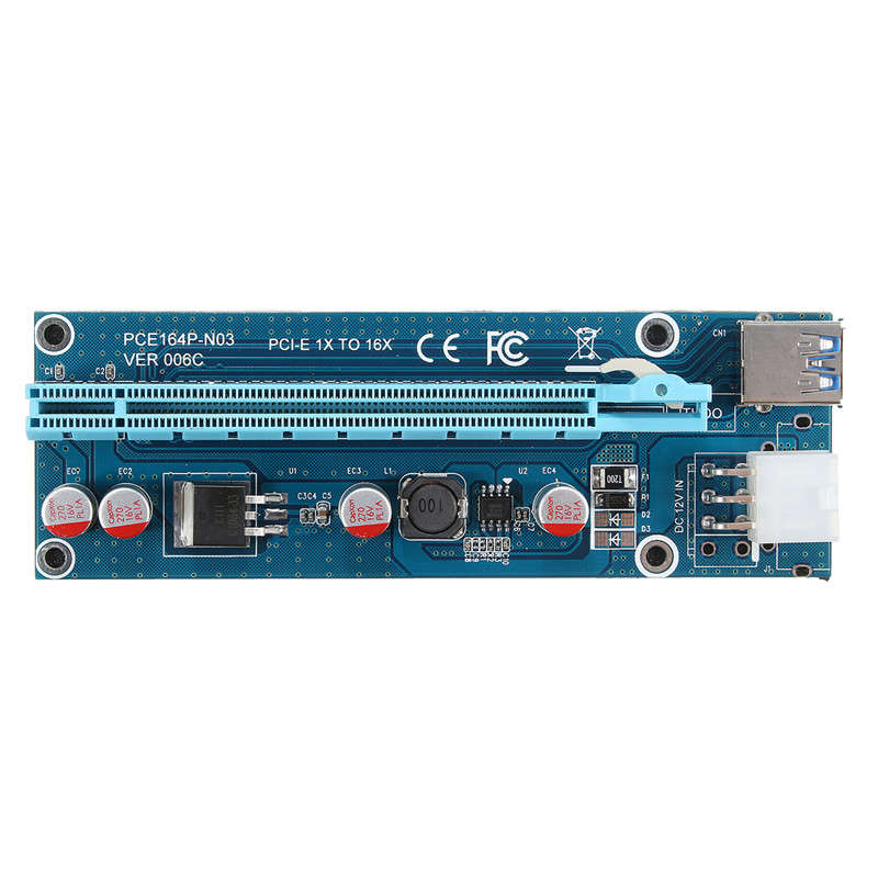 0.6m USB3.0 PCI-E Express 1x to16x Extender Riser Board Card Adapter SATA Cable Mining