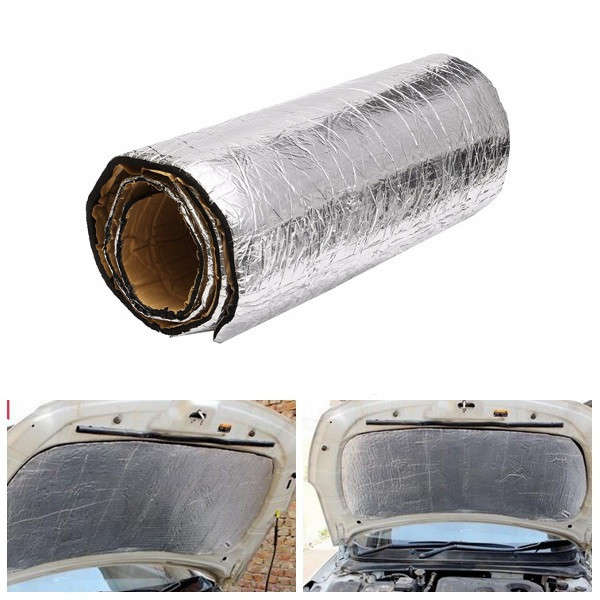 100cmx50cm Car Sound Proofing Deadening Anti-noise Insulation Heat Glass Fibre Cotton