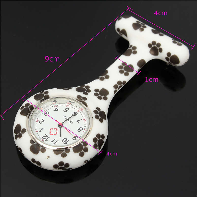 New Bright Print Silicone Nurse Doctor Paramedic Tunic Brooch Fob Pocket Watch