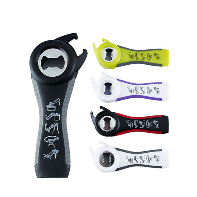 5 in 1 Multi-function Stainless Steel Opener Blade Cans Bottles Wine Beer Soda Opener