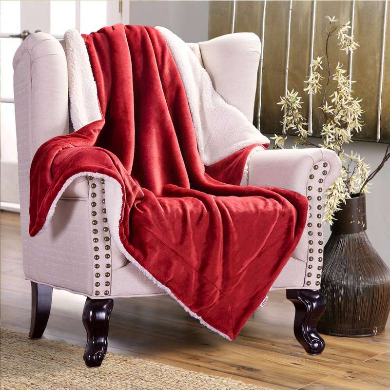 KCASA KC-FB52 Blankets Cozy Warm Plush Blanket Super Soft Blanket on the Bed Home Travel Throws for