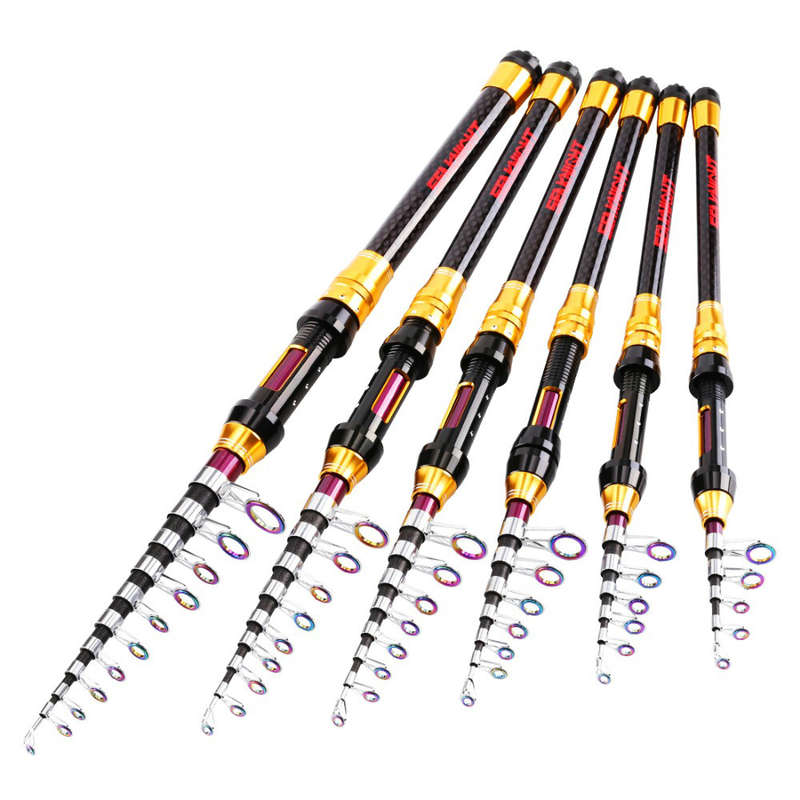 SeaKnight Reaver Carbon 1.8M 2.1M 2.4M 2.7M 3.0M 3.6M Portable Telescopic Fishing Rod Spinning Rod