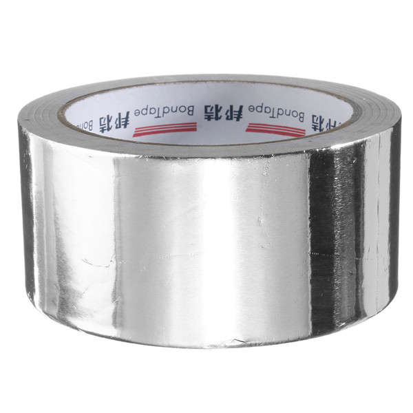 50mm x 25M Silver Aluminum Foil Tape Heat Reflection Self Adhesive Seal Ring Roll Tape
