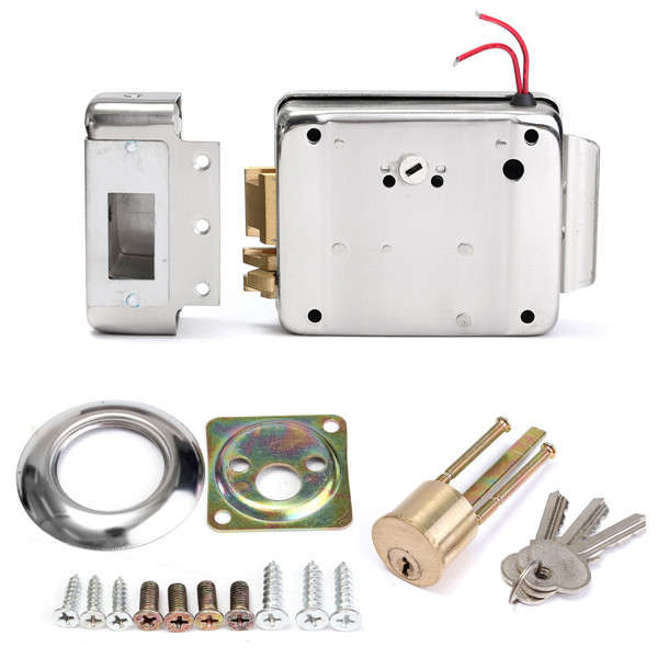 DC 12V Stainless Steel Electric Control Lock Doorbell Access Control Lock
