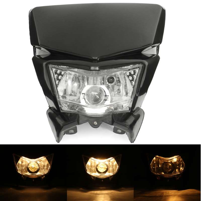 12V Motorcycle Fairing Headlight Lamp Hi/Lo Beam Street Fighter Dirtbike Universal : Perfect Timing