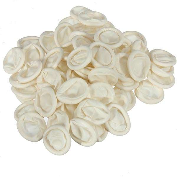 100Pcs Nail Art Latex Rubber Finger Cots Protector Gloves Powder