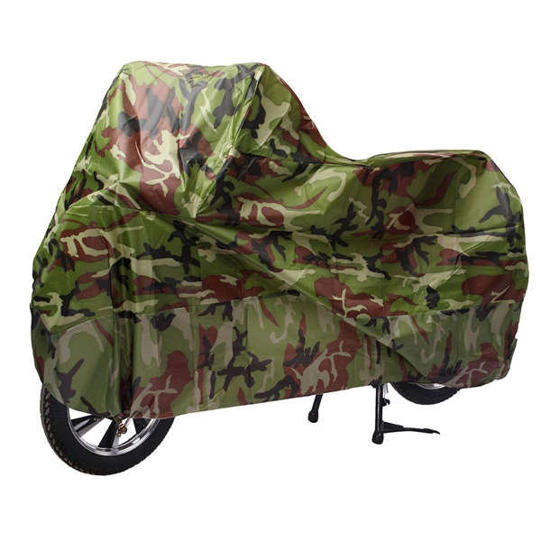 Motorcycle Bike Scooter Rain Dust Cover Protector Camouflage XL