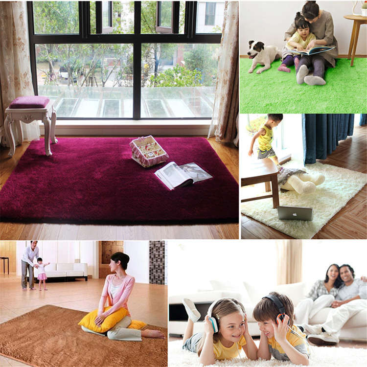 80x120cm Velvet Carpet Non-slip Bedroom Yoga Floor Mat Rug