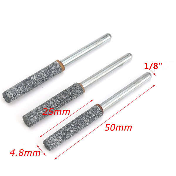 3pcs 3/16 Inch Chain Saw Sharpening Grinding Stones Set