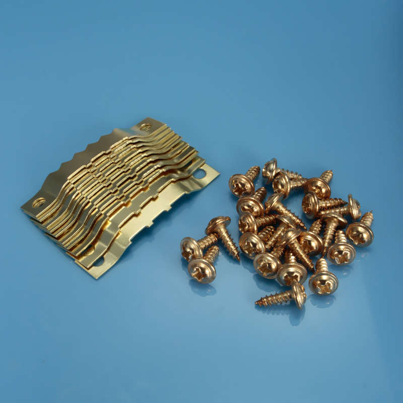 10pcs Gold Saw Tooth Hangers Hooks with Screws For Photo Paingting
