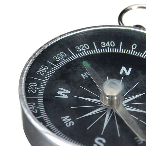 44mm Metal Compass Aluminum Shell With Key Ring Compass