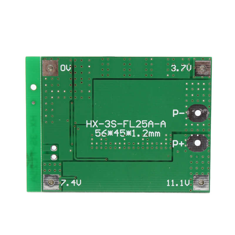 3S 11.1V 25A 18650 Li-ion Lithium Battery BMS Protection PCB Board With Balance Function