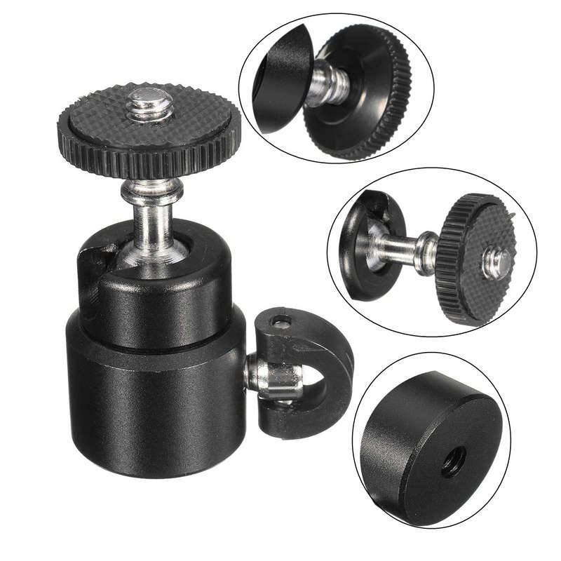 1/4 inch Metal Mini Ball Head Flash Bracket Holder Screw For Camera Tripod Hot Shoe