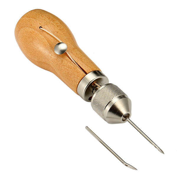 Leather Hand Single Needle Stitching Sewing Awl Tool Thread Repairing Tents