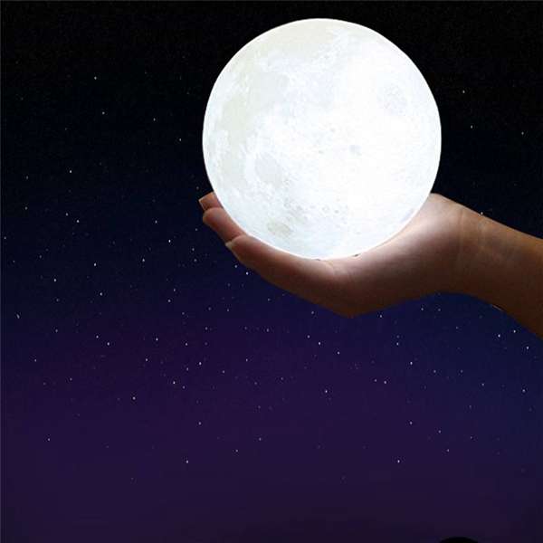 13CM 3D Moon Lamp USB LED Color Changing Night Light Table Desk Lamp