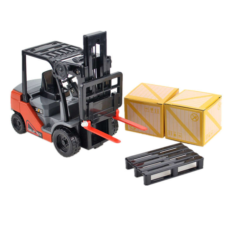 Small Internal Combustion Lifting Forklift Truck Car Model Toys For Children