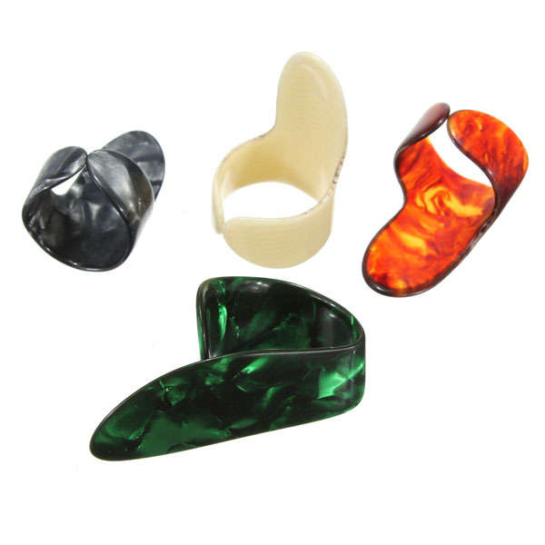 Guitar Plastic Nail Picks Plectrums Plecs Fingerpicks Thumb With Finger