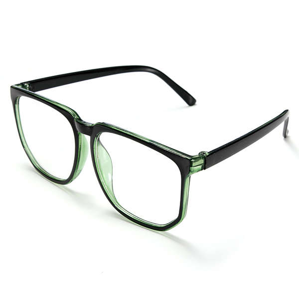 Unisex Retro Plastic Big Black-rimmed Clear Lens Plain Glasses