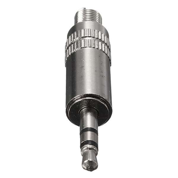 3.5mm 3 Pole Silver Male Repair Headphones Audio Jack Plug Connector
