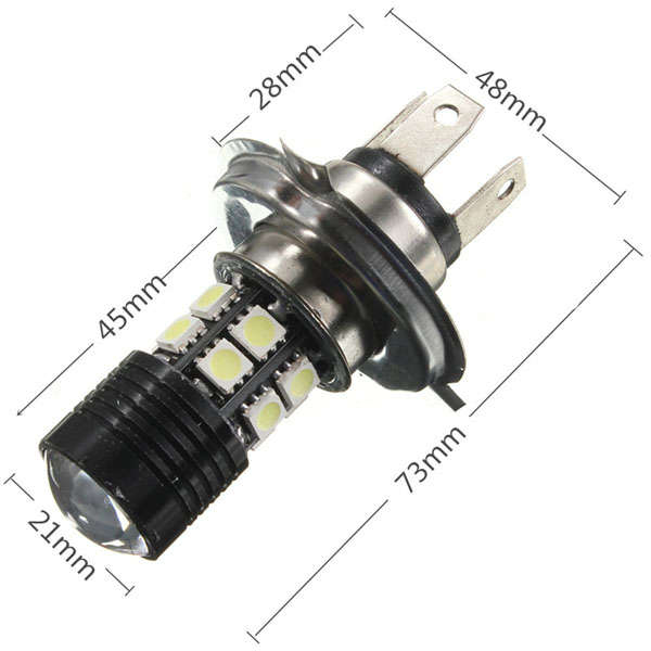 H4 12W White 5050 12SMD LED Car Head Light Bulb