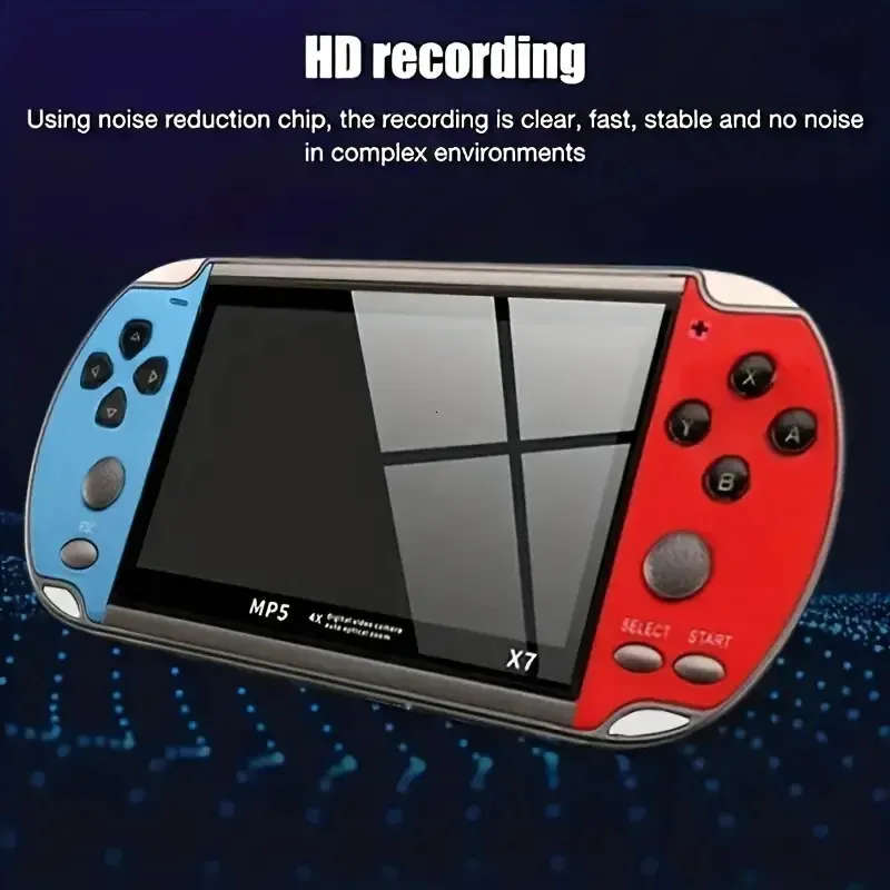 4.3inch Handheld MP5 X7 Retro Game Console-8GB