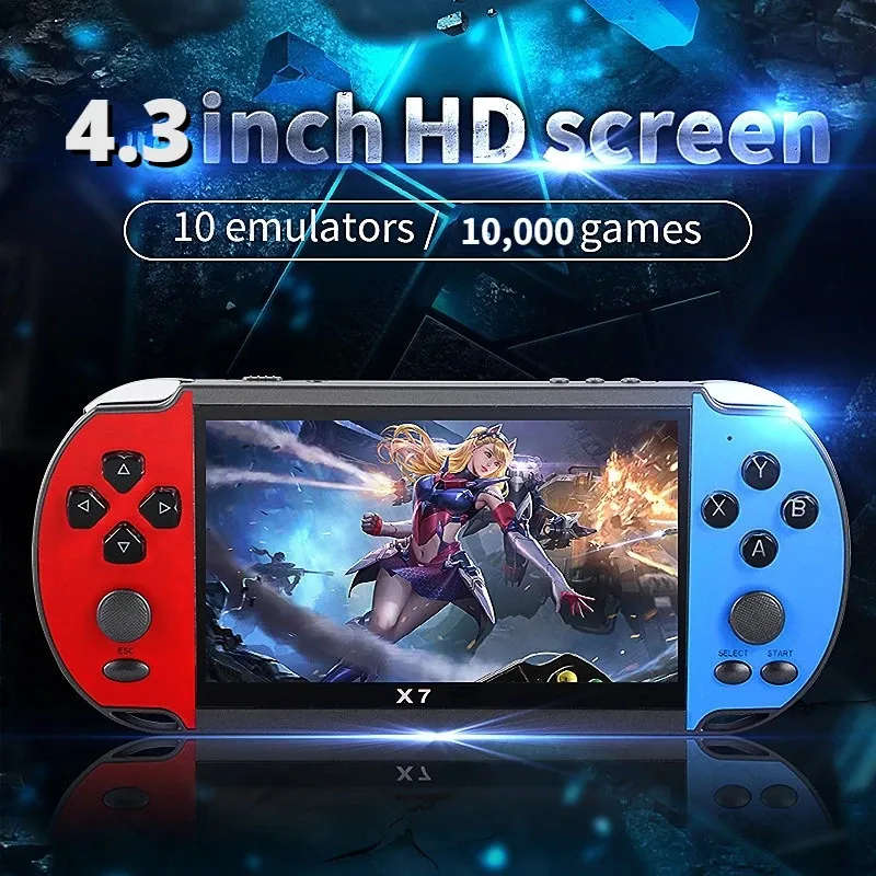 4.3inch Handheld MP5 X7 Retro Game Console-8GB