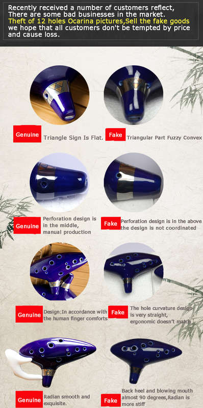 12 hole ocarina ceramic alto c tone legend of zelda ocarina color box