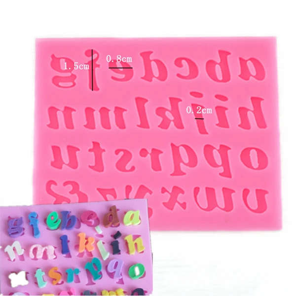 Honana 3Pcs Letters & Numbers Fondant Cake Molds Soap Chocolate Mold