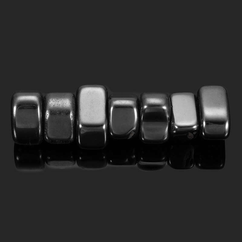 7Pcs/ Pack Black Lodestone Magnetite Tumbled Stone Wicca Reiki Crystal Healing 18 Decorations...